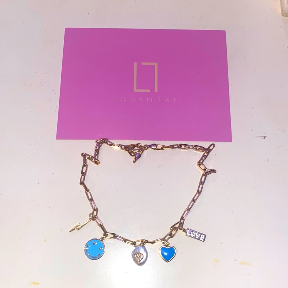 Logan tay & Ana stowell multi charm necklace